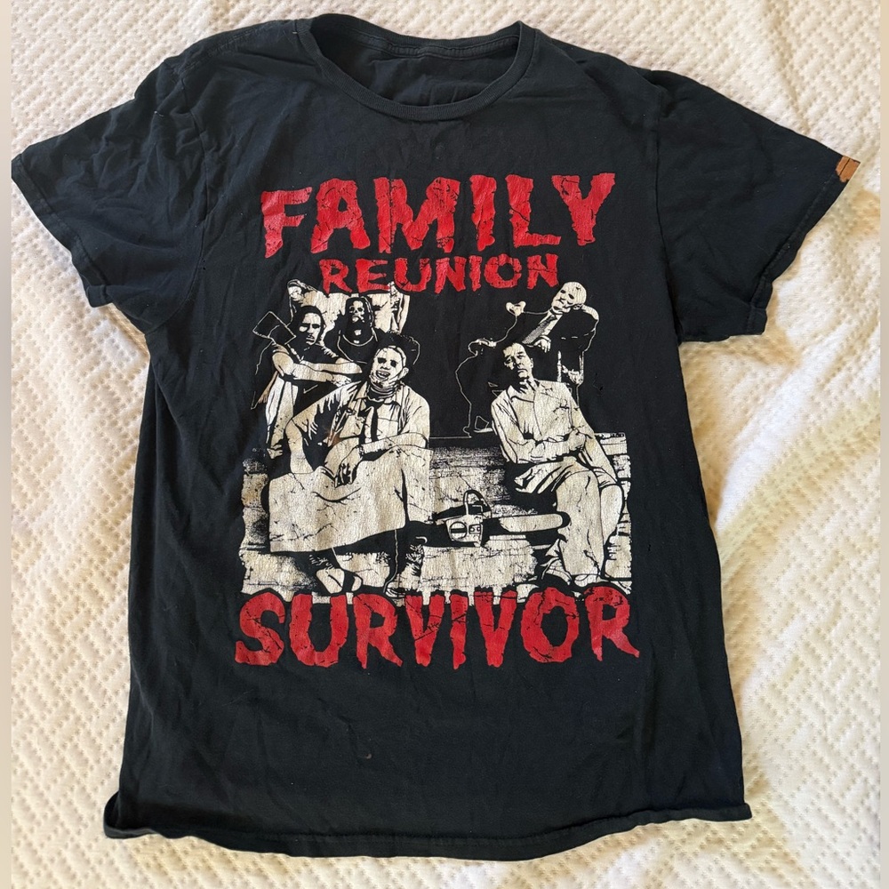 Dolls Kill Black Family Reunion Survivor Crop Top